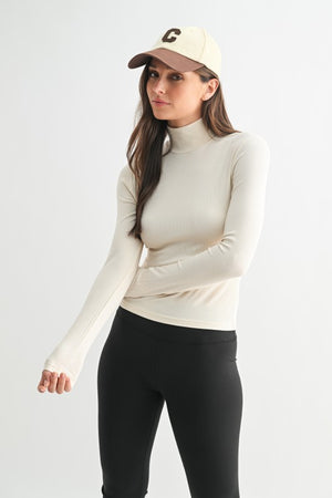 Mary Microribbed Long Sleeve Turtleneck (5 colors)