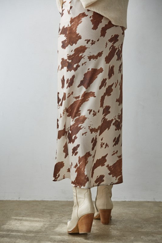 Candy Cow Print Western Chic Skirt