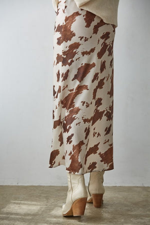 Candy Cow Print Western Chic Skirt