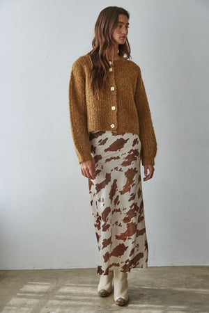 Candy Cow Print Western Chic Skirt