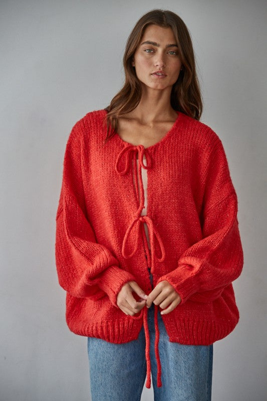 Sadie Lou Tie Front Cardigan (PRE-ORDER)2 COLORS