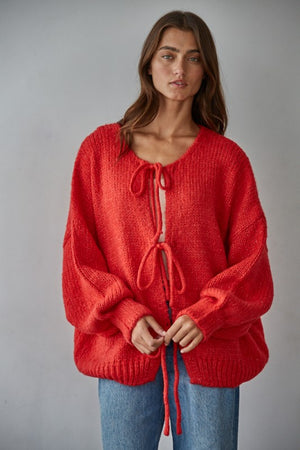 Sadie Lou Tie Front Cardigan (PRE-ORDER)2 COLORS