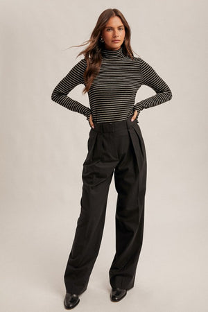 Stell Striped TurtleNeck Stretchy With THUMBHOLES!