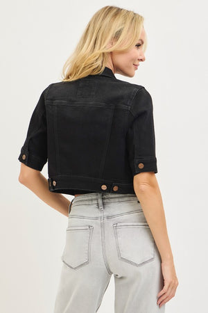 Emmy Updated Short Sleeve Denim Jacket (2 COLORS)