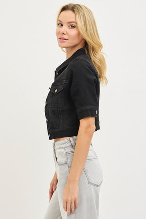 Emmy Updated Short Sleeve Denim Jacket (2 COLORS)
