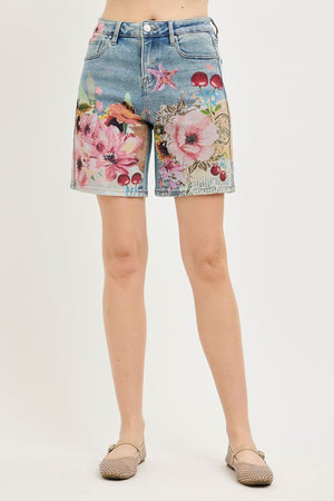 Santha Slouchy Floral Stretchy Shorts