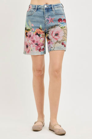 Santha Slouchy Floral Stretchy Shorts