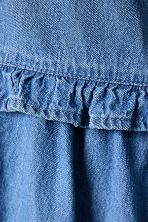 River Ruffle Denim Dress