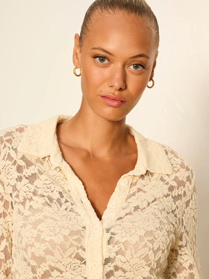 Dreamer Lace Button Down Shirt