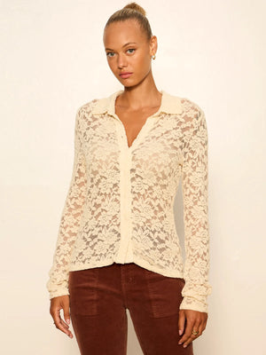 Dreamer Lace Button Down Shirt