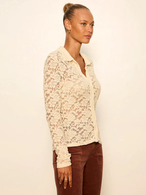 Dreamer Lace Button Down Shirt