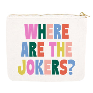 Mahj (Mahjong) Canvas Pouch-(3 options) Where are the Jokers-Mahj Money--