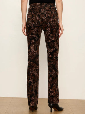 Play Date Corduroy Bootcut Pant Cocoa Paisley