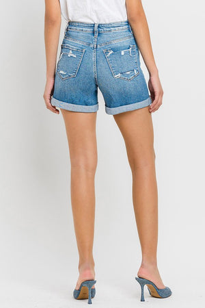 I've Had these Forever: denim double cuffed shorts