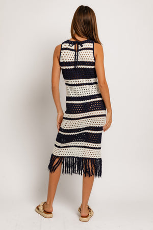 The Crochet Effect Fringe Bottom Dress