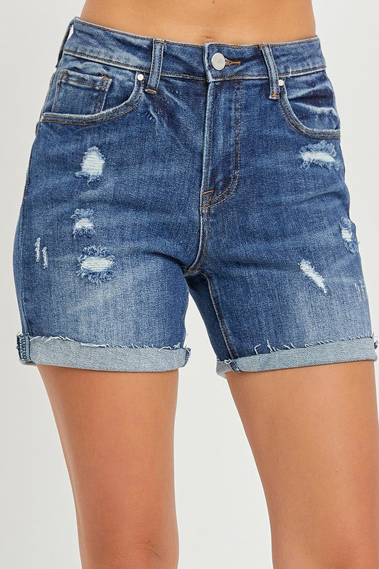 Please Don't Stare High Rise Denim Shorts