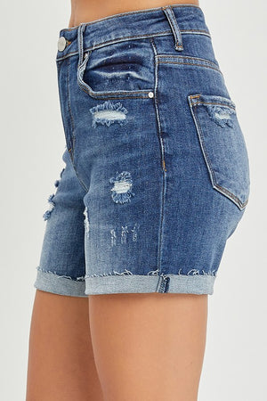 Please Don't Stare High Rise Denim Shorts