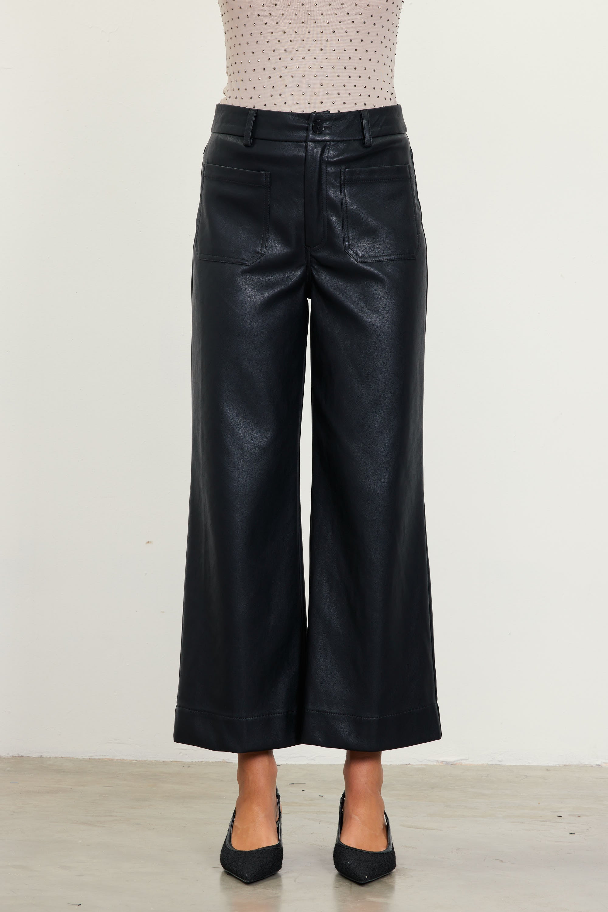 Lenora Leather Pants with Pockets 2 colors!