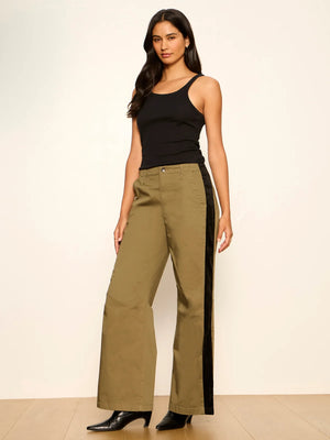 Front Row Pants in Vintage Olive with stretch