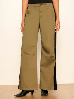 Front Row Pants in Vintage Olive with stretch