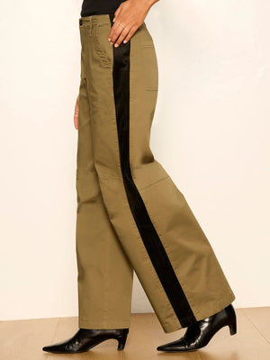 Front Row Pants in Vintage Olive with stretch