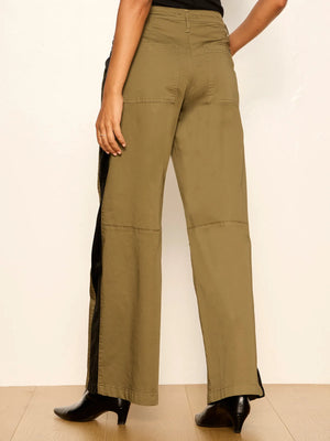Front Row Pants in Vintage Olive with stretch