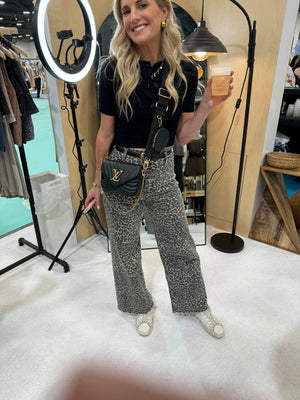 Lindsey Leopard denim Pants