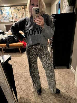 Lindsey Leopard denim Pants