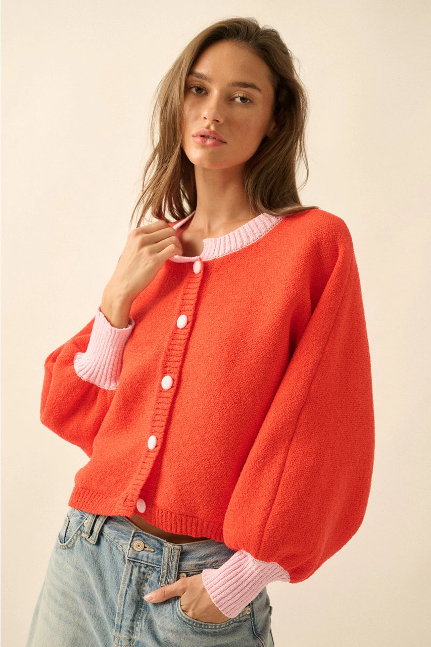 Sally Solid Colorful Cardigan