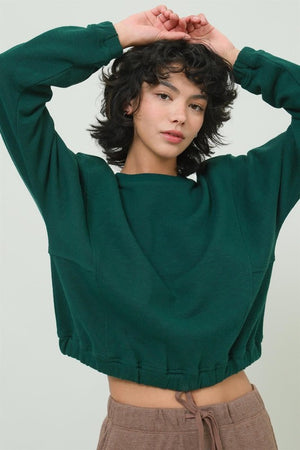 The Franny Sweatshirt with cinched Hem and Cuffs