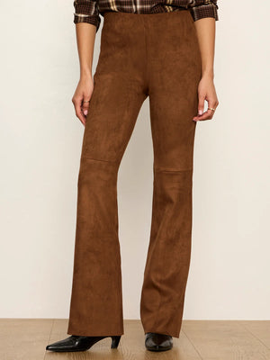 Shashay Suede Leggings in Cocoa (pull on)