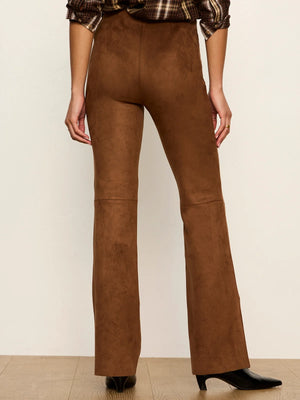 Shashay Suede Leggings in Cocoa (pull on)