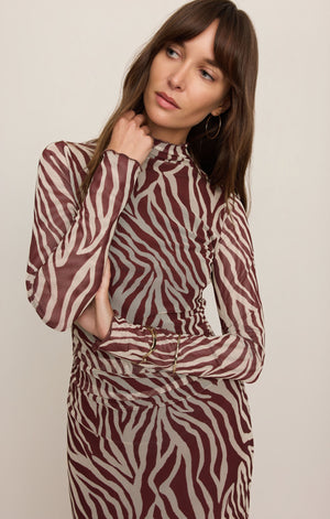 Sevillla Zebra Mesh Midi