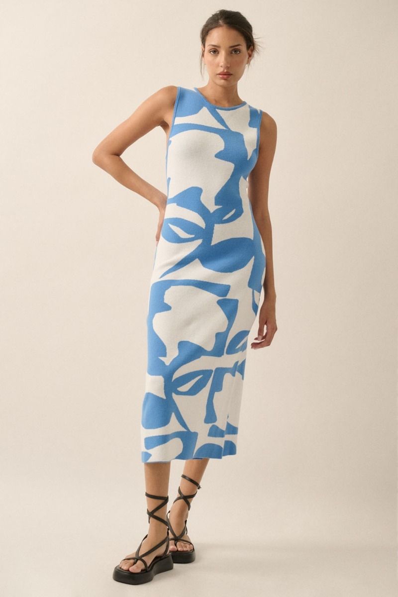 Casablanca Floral Knit Dress