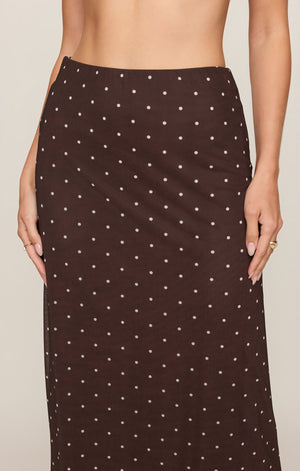 Eda Polka Dot Mesh Midi Skirt by Z Supply