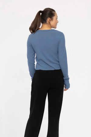 Nancy No Brainer Ribbed LS Top W/Thumbholes 2 colors!!