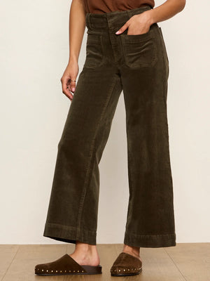 Chelsea Wide Leg Corduroy Pant in Kalamata