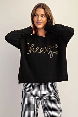 Cheers to you Beaded Sweater