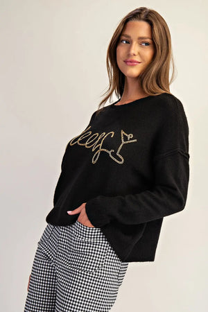 Cheers to you Beaded Sweater