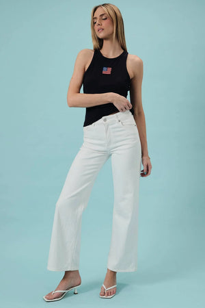 Emmy Embroidered and Beaded Tank Flag Tank Top (3 colors)