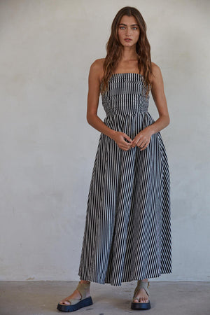 Winnie the Woven Smocked back Maxi dress