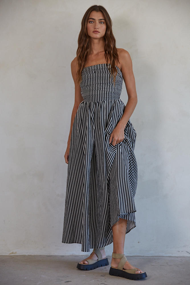 Winnie the Woven Smocked back Maxi dress