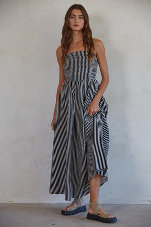 Winnie the Woven Smocked back Maxi dress