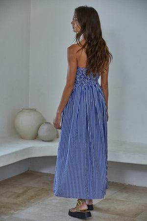 Winnie the Woven Smocked back Maxi dress