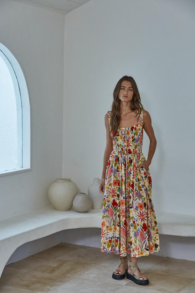 Flowers and Flutters Garden Party Dress