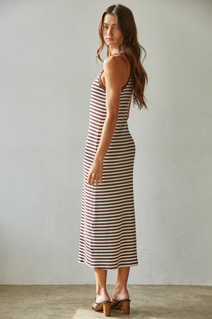 Marley Midi Striped Ribbed Knit Dress (2 colors)
