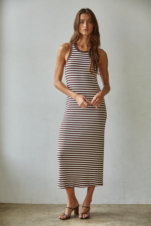 Marley Midi Striped Ribbed Knit Dress (2 colors)