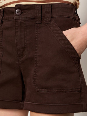 The Wander on Shorts in Chocolate Brown