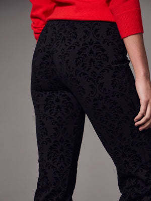 Demi Flocked Carnaby Crop Pant