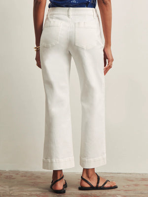 The Mariner White lace up Denim Jeans
